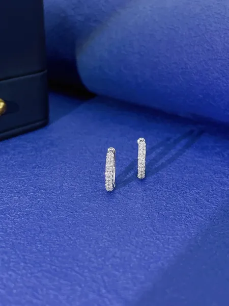 Two-and-a-Half Row Huggie Earrings