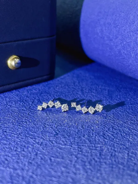 Five-Stone Graduated Stud Earrings