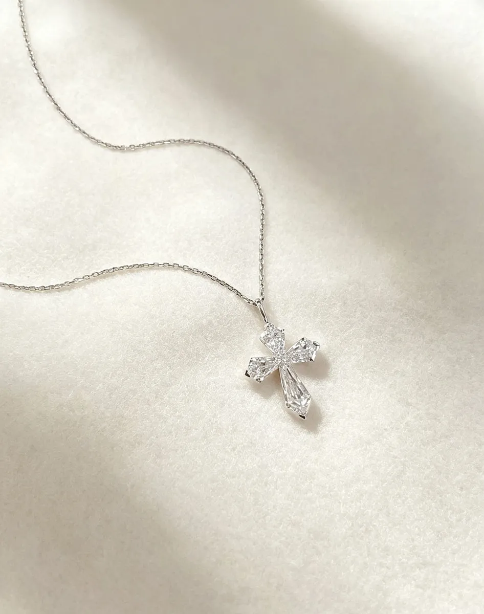 Diamond Cross Necklace view 1